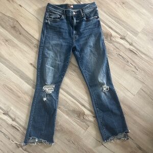 MOTHER 28 Waist Jeans - Insider Crop Step Fray